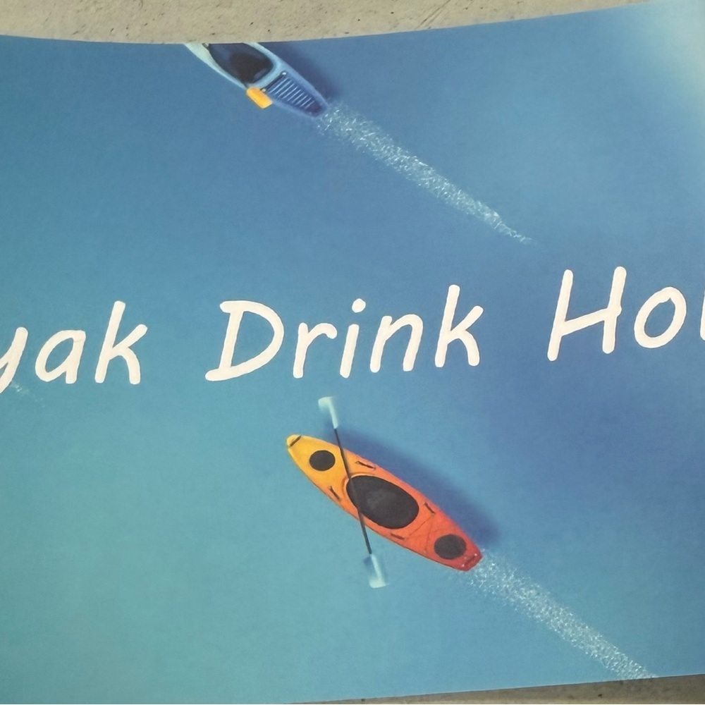Blue and Orange Kayak Drink Holder